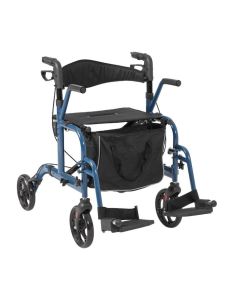 Alerta Aluminium Lightweight 2-in-1 Wheelchair Rollator 