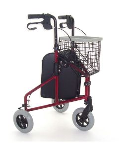 Aluminium Tri-Walker With Basket and Bag