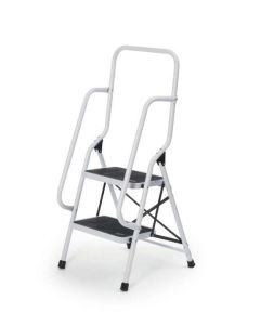 Two Step Stool with Handrail