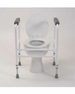 Free Standing Adjustable Toilet Surround - Padded Arms 1 from Mobility Smart