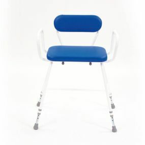 Bariatric Perching Stool with Arms and Padded Back