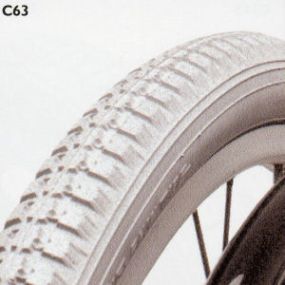 Cheng Shin - Pneumatic Grey Tyre (Block Pattern C63) - Size: 24 x 1⅜