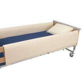 Conventional Cot Side Bumpers Open Ends (Pair) Cream PVC - 200 x 39cm