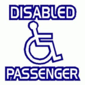 Square Disabled Passenger - Car Sticker 18