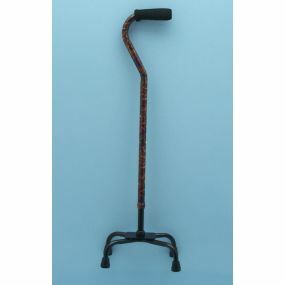 Small Base Red Paisley Quad Cane