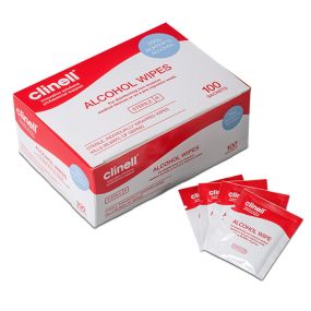 Clinell Alcohol Wipes - Box of 100