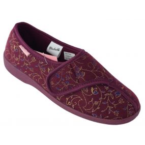 Dunlop Bluebell Ladies Slippers - Size 8 (Burgundy)