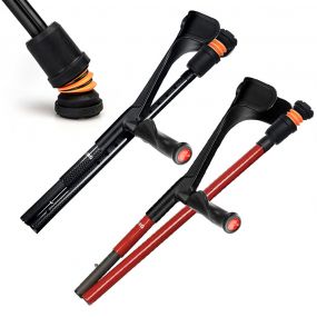 Flexyfoot Carbon Fibre Comfy Grip Folding Crutches