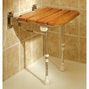 Folding Wooden Shower Seat with Legs