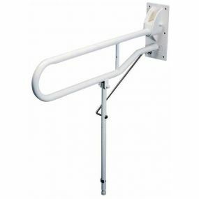 Hinged Toilet Support Arm With Leg - 77cm