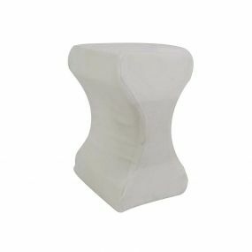 Active Living Contoured Memory Foam Velour Cover Leg Pillow - White (9.5x5.5x10