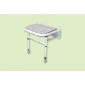 Folding Shower Seat with legs and padded seat