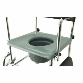 Mobile Chrome Commode Chair - Spare Plastic Seat