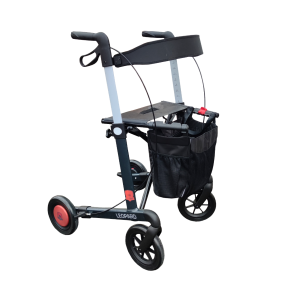 Mobilex Leopard Rollator - Anthracite (With Rolloguard Fall Protection)