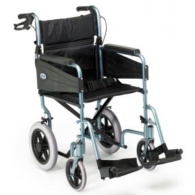 Escape Lite Lightweight Wheelchair - Silver Blue - Wide