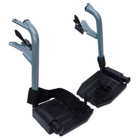 Escape Lite Wheelchair - Transit - Silver/Blue - Replacement Footrests