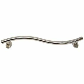 Curved Stainless Steel Polished Grab Rail 450mm (18