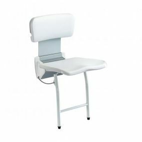 Futura Wall Mounted Shower Seat With Backrest &  Legs