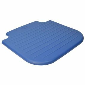 Blue Padded Wall Mounted Shower Seat With Blue Arms - Replacement Seat Pad 