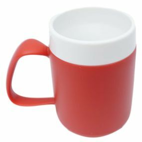 Ornamin One Handled Mug + Internal Cone - Red & White