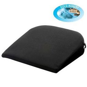 Putnams 11 Degrees Memory Foam Velour Cover Wedge Cushion - Black (14x14x4