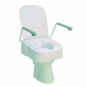 Raised Toilet Seat With Arms And Lid