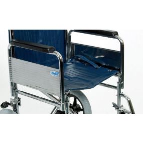 Transit Wheelchair With Detachable Armrests and Footrests - Replacement Seat