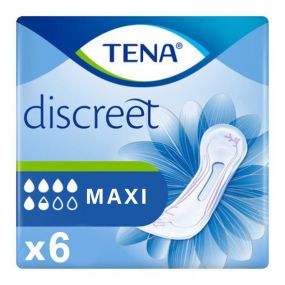Tena Discreet Maxi Incontinence Pads - Pack of 6