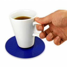 Tenura Silicone Rubber Anti Slip Circular Mat/Coaster (14 cm) Blue