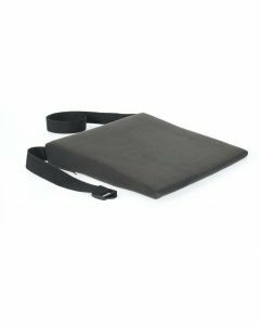 Harley Slimline Coccyx cut-out Wedge Cushion (With Fixing Strap) - Black (14x14x2