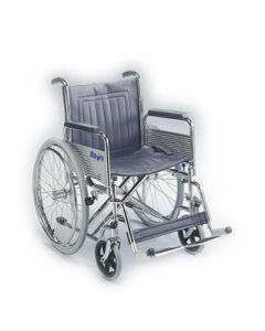 Heavy-Duty Self-Propelled Wheelchair with Detachable Armrests and Footrests
