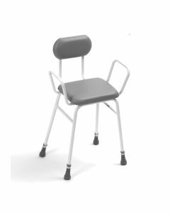 Adjustable Height Perching Stools - With Arms & Upholstered Back