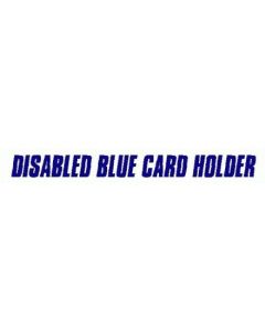 Disabled Blue Card Holder - Car Sticker 01