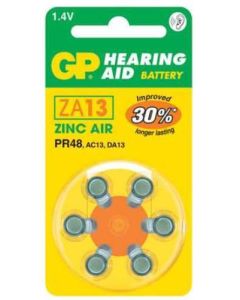 GP Hearing Aid Batteries - Type ZA13