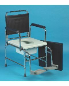 Adjustable Height Chrome Commode Chair - 18