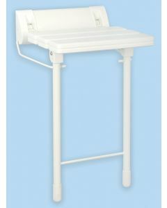 Wall Mounted Slatted Shower Seat with Legs