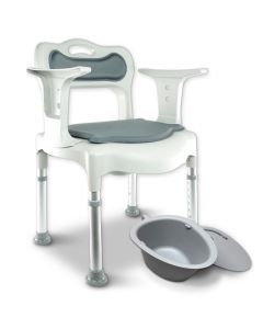 Aquarius Height Adjustable Shower Commode Chair