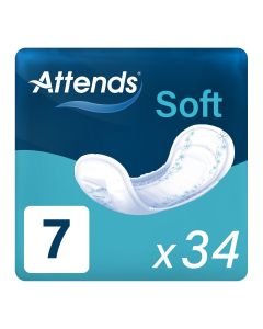 Attends Soft 7 Incontinence Pads - Pack of 34