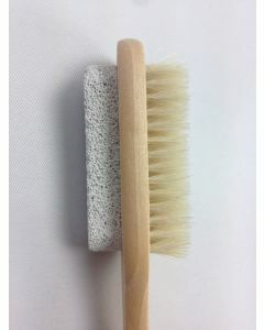 Bath Wooden Handled Brush With Pumice