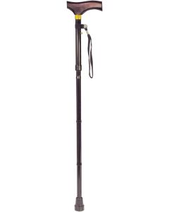 Collapsible Walking Stick with Wooden Handle