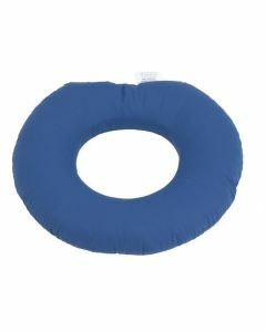 Thorpe Mill Round cut-out  Fibre Filled Cotton Cover Commode Cushion - Blue  (16x4")