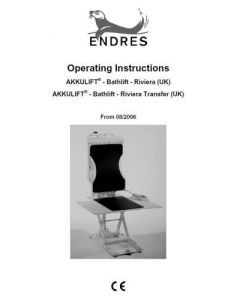 Endres Riviera Bathlift (2006 Onwards) - Printed User Manual