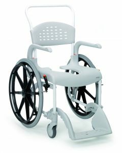 Etac Clean Mobile Shower / Commode Chair (55cm) - Self Propelled - Grey
