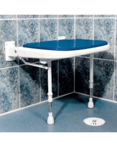 Extra Wide Padded Shower Seat - Blue
