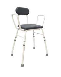 Height Adjustable Steel Perching Stool - Flat Packed