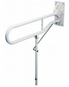 Hinged Toilet Support Rail with Leg