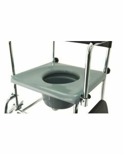 Mobile Chrome Commode Chair - Spare Plastic Seat