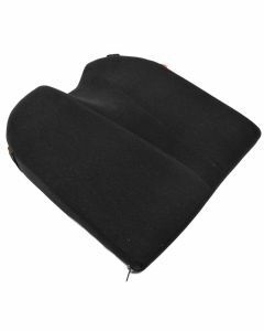 8° Coccyx cut-out Velour Cover Wedge Cushion - Black (14x14x3