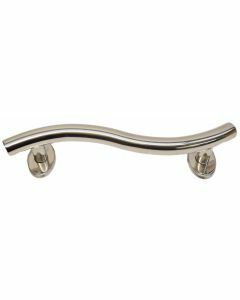 Curved Polished Stainless Steel Grab Rail - 305mm