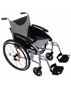 Lightweight Folding Aluminium Self Propelled Wheelchair - Silver
